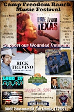 Camp Freedom Ranch Music Festival Benefit Concert w/ JOHNNY RODRIGUEZ, RICK TREVINO, & More!!! primary image