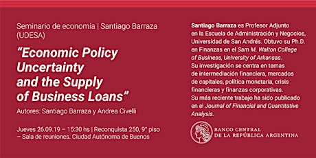 Imagen principal de Seminario de Economía | Santiago Barraza (UDESA)