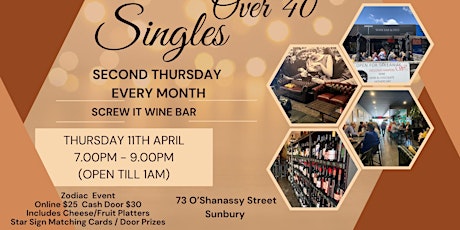 Melbourne Singles Over 40 | Social Meetup Wine Bar | Ice Breakers | primary image