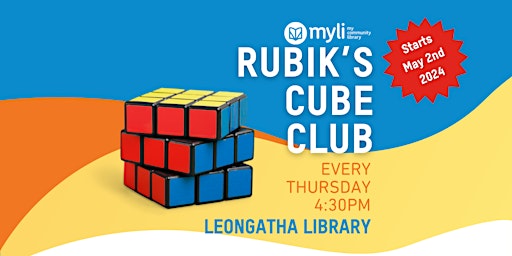 Imagem principal do evento Rubik's Cube Club  @ Leongatha Library