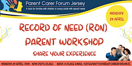 Record of Need (RoN) Parent Workshop