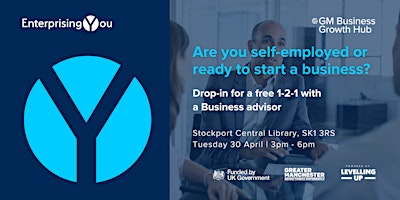 Business advisor drop-in sessions for the self-employed in Stockport primary image