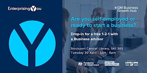 Imagem principal do evento Business advisor drop-in sessions for the self-employed in Stockport