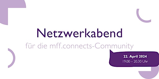 Netzwerkabend | exklusiv für mff.connects-Community primary image