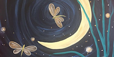 Primaire afbeelding van Dragonfly Moon Fantasy - Paint and Sip by Classpop!™