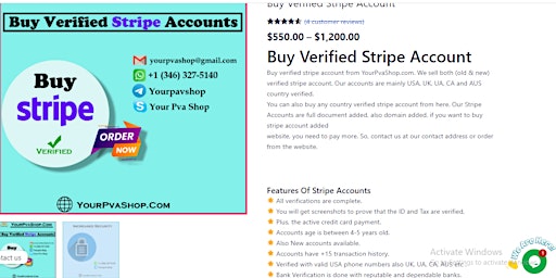 Imagem principal do evento Buy Verified Stripe Account