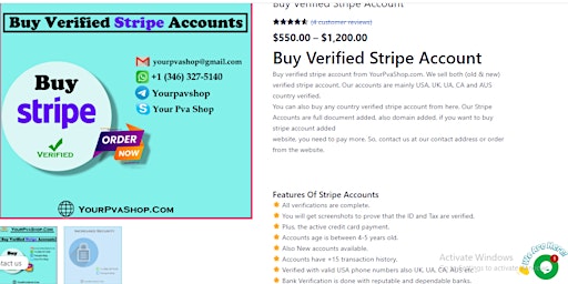 Imagen principal de Buy s o Verified Stripe Account