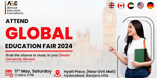 Imagen principal de Global Education Fair Hyderabad - May 2024 (FREE ENTRY)