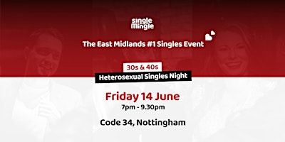 Primaire afbeelding van Singles Night at Code 34 (30s & 40s)