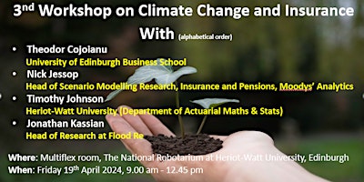 3rd Workshop on Climate Change and Insurance  primärbild