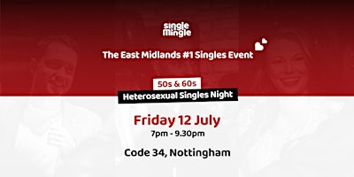Imagem principal do evento Singles Night at Code 34 (50s & 60s)