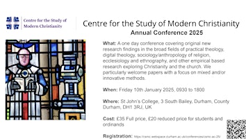 Image principale de Centre for the Study of Modern Christianity: Annual Conference 2025