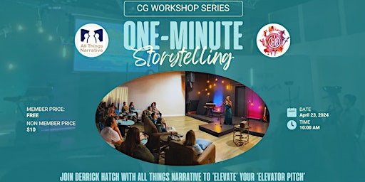 Imagem principal do evento One-Minute  Storytelling