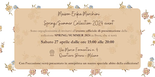 Image principale de Presentazione ufficiale SPRING/SUMMER 2024 COLLECTION