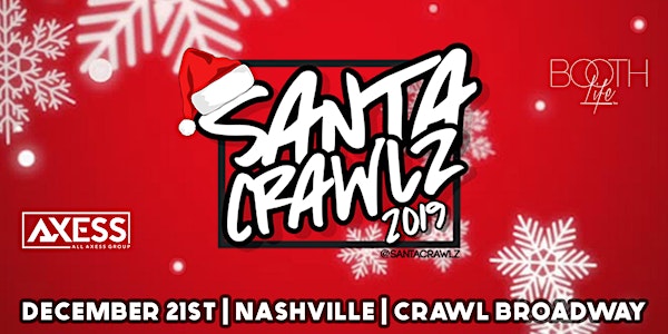 Santa Crawlz down Broadway in Nashville Bar Crawl