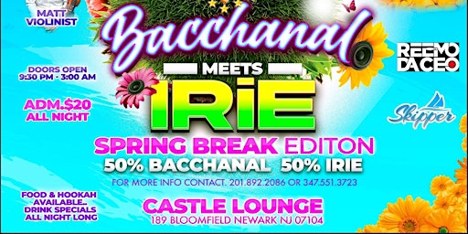 Image principale de SOCA N CHILL - BACHANAL MEETS IRIE