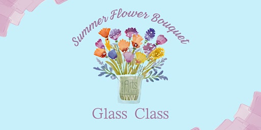 Summer Flower Bouquet Glass Picture Class primary image