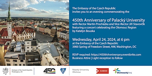 Imagem principal do evento Concert and Networking: 450th Anniversary of Palacký University