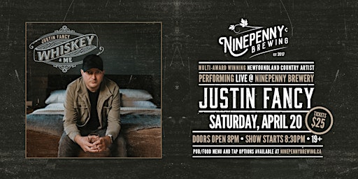 Imagen principal de JUSTIN FANCY Live at Ninepenny Brewing