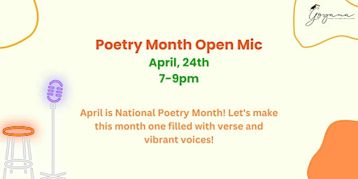 Immagine principale di Poetry Month Open Mic at Bar Goyana 