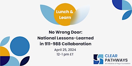 No Wrong Door: National Lessons-Learned in 911-988 Collaboration