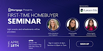 First-Time Homebuyer Seminar primary image