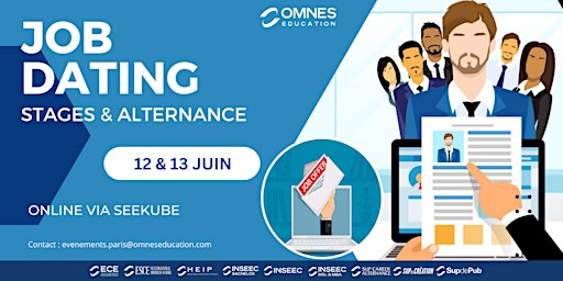 Imagem principal de Job dating 12 & 13 juin - Stages et alternance - online