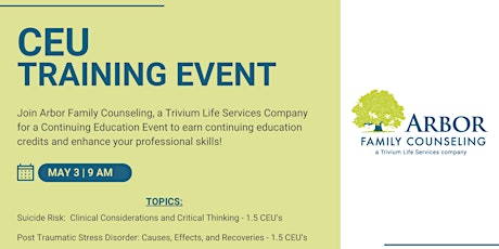 CEU Training Event by Arbor Family Counseling