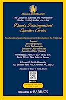 Primaire afbeelding van JCSU Dean's Distinguished Speaker Series