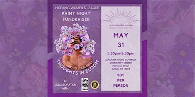 Primaire afbeelding van Hispanic Women's League Paint Night Fundraiser: 'Be Kind to Your Mind'