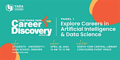 Primaire afbeelding van The Young Yara Career Discovery Series - AI & Data Science (Panel 1)