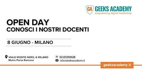 Open Day Technology Management - 08/06 Milano