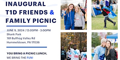 Imagen principal de Inaugural Central Pennsylvania T1D Friends & Family Picnic