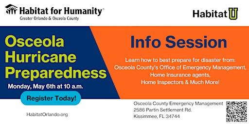 Hurricane Preparedness Information Session - Osceola County primary image