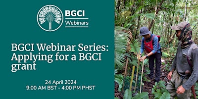 Hauptbild für BGCI Webinar: Applying for a BGCI grant