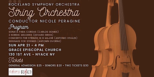 Hauptbild für Rockland Symphony Orchestra April 21 in Nyack NY