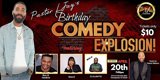 Imagem principal de Pastor LJay's Birthday Comedy Explosion