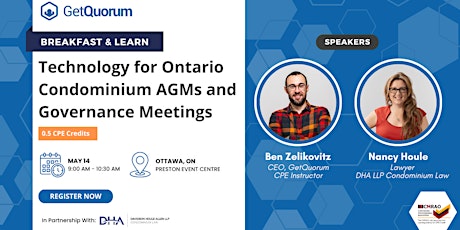 Breakfast & Learn:Technology for Ontario Condo AGMs and Governance Meetings