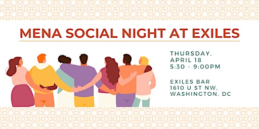 Imagen principal de MENA Social Night at Exiles