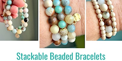 Jewelry Making Patio Party at Pisces: stackable bracelets in coastal colors primary image