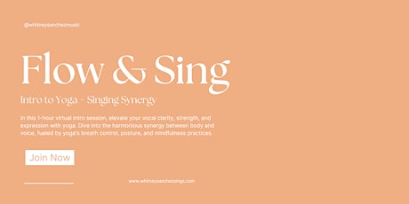 Primaire afbeelding van Flow & Sing: Intro to Yoga & Singing Synergy