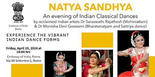 Primaire afbeelding van NATYA SANDHYA - An evening of Indian Classical Dances