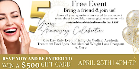 Victoria Edward Spa 5 Year Anniversary Event