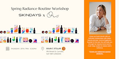 Skindays -Spring Radiance Routine Workshop primary image