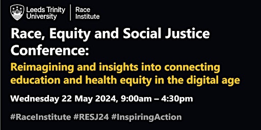 Hauptbild für Race, Equity and Social Justice: Reimagining and insights