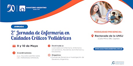 II JORNADA DE ENFERMERÍA EN CUIDADOS CRÍTICOS PEDIÁTRICOS