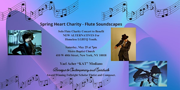 Solo Flute Charity Concert to Benefit NEW ALTERNATIVES For Homeless LGBTQ Youth.