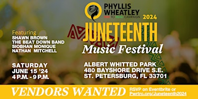 VENDOR / FOOD TRUCK OPPORTUNITY - The PWRTRC 2024 Juneteenth Music Festival primary image