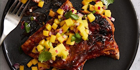 UBS IN PERSON Cooking Class: Cuban Mojo Steak with Mango Black Bean Salsa