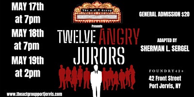 Imagen principal de May 17 Friday Performance of 12 Angry Jurors